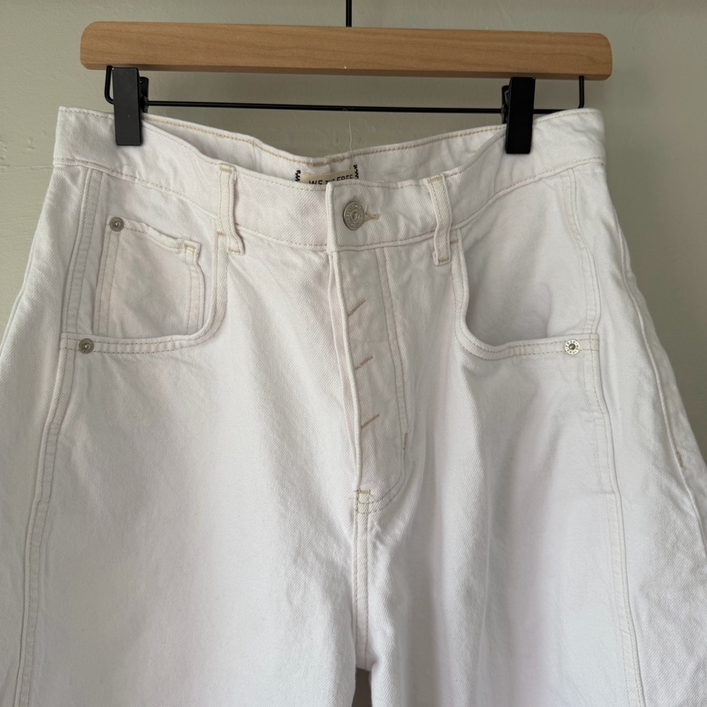 Free People Good Luck Mid-Rise Barrel Jeans - Picture 2 of 6